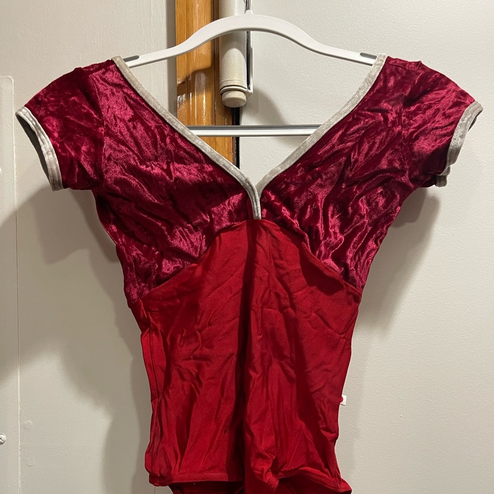 Gorgeous Yumiko Red Velvet Leotard